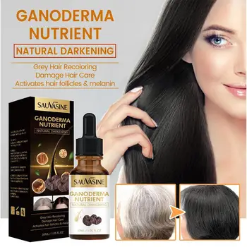 Эссенция Для волос Против седины Натуральная Ganoderma CareEssence Питающее Масло Восстанавливающее Для Волос Натуральный Продукт Цвет Черный G3S4