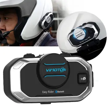 Английская версия Гарнитуры Easy Rider Vimoto V8, шлем, мотоциклетные стереонаушники для мобильного телефона и GPS-радио, 2 способа