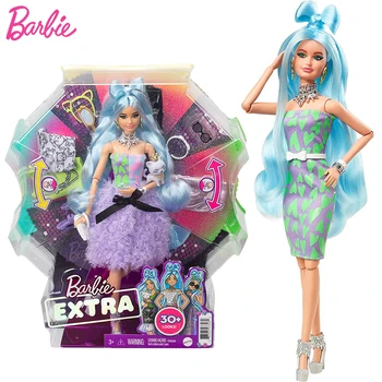 Оригинальный набор аксессуаров Barbie Extra Deluxe Surprise с гибкими суставами для домашних животных, игрушки для девочек разных форм, детский подарок