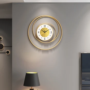 Настенные часы в гостиной, современная Простая атмосфера, Скандинавские роскошные домашние Часы, Индивидуальность, Креативная Мода, Декоративные настенные часы