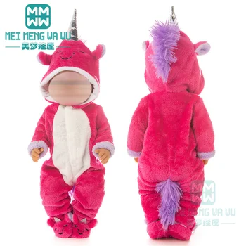 Кукольная одежда, толстовка с капюшоном, розовая, синяя, фиолетовая, розово-красная для 17 дюймов 43 см, игрушка, аксессуары для новорожденных кукол