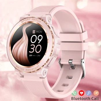 Женские смарт-часы с Bluetooth-вызовом, 1,2 Дюйма, Разрешение 240 * 240, Полный сенсорный экран, Женское Физиологическое Напоминание, умные часы Для Мужчин