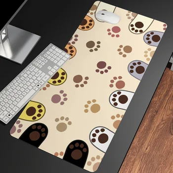 Коврик для мыши Kawaii Cat Paw, большой игровой коврик для мыши, утолщенный коврик для компьютерной клавиатуры, настольный коврик
