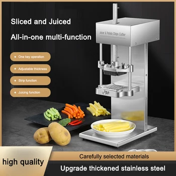 Электрическая машина для резки полосок картофеля коммерческая машина для приготовления картофеля фри, соковыжималка, огурец, редис, салат, дыня, нарезанные полосками фрукты