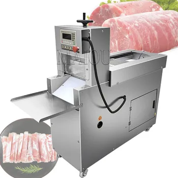 Коммерческая машина для нарезки баранины, автоматическая машина для двойной резки говядины и баранины с ЧПУ 220 В