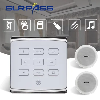 Умный Дом Аудио Bluetooth Встроенный Усилитель Фоновой музыки Комбинированный Контроллер с Пассивными Потолочными Динамиками для Внутренней Спальни