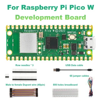 1 Комплект зеленой печатной платы 51x21 мм, плата для разработки Raspberry Pi Pico W, расширенная плата для комплекта джемперов