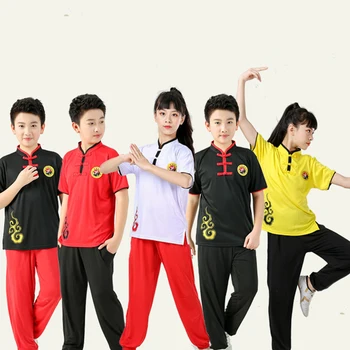 Детская Китайская традиционная одежда ушу, Детская форма для тренировок по боевым искусствам, костюм кунг-фу для девочек и мальчиков, костюм для выступлений на сцене