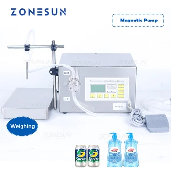 ZONESUN ZS-MP251W Магнитный насос для розлива и взвешивания сильнокислотных жидкостей, пищевых масел, ликеров, Наполнитель для бутылок с водой