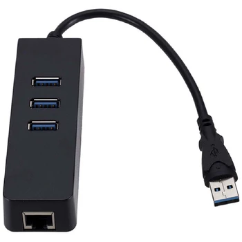 USB3.0 Адаптер Gigabit Ethernet 3 порта USB к сетевой карте локальной сети Rj45 для настольных компьютеров Mac