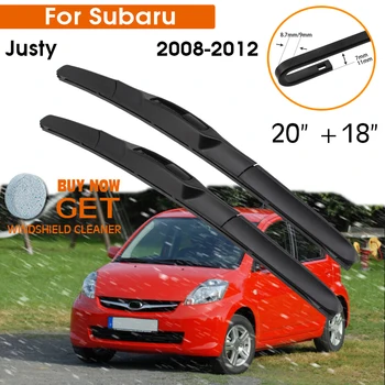 Автомобильный Стеклоочиститель для Subaru Justy 2008-2012, Резиновые Силиконовые Сменные Щетки стеклоочистителя Переднего стекла 20 