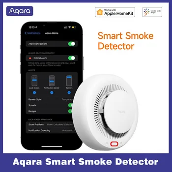 Aqara Датчик обнаружения дыма Пожарная Сигнализация Zigbee 3,0 Монитор Звукового Оповещения Приложение для домашней Безопасности Работает с Xiaomi Mi home Homekit