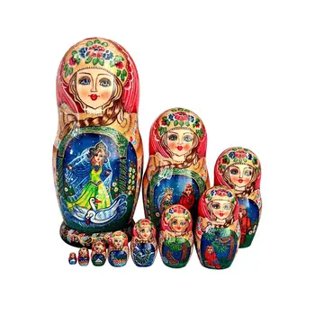 10xx Русские Матрешки Матрешки для Рукоделия, игрушки для укладки, деревянные коллекционные куклы для настольного украшения дома