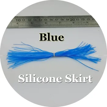 Синий цвет / 20 силиконовых юбок, Спиннинговая приманка, Джиг, Воблер, Рыбалка