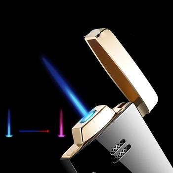 Креативный пресс-тест, зажигалка для сигар, изменяющая цвет, надувная Зажигалка, ветрозащитные Персонализированные Сигареты, Карманные зажигалки