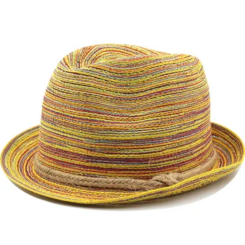 Богемная Солнцезащитная шляпа для женщин И Мужчин, Летние Туристические Джазовые Пляжные шляпы с перцем, женская соломенная Дышащая винтажная Кепка