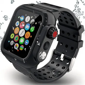 10 шт. Водонепроницаемый Прочный чехол с силиконовой лентой для Apple Watch Series SE 6 5 4 3 для iWatch 38/42/40/44 мм Защитная крышка экрана