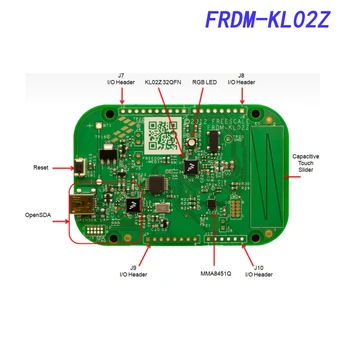 Плата разработки FRDM-KL02Z, MCU MKL02Z32VFM4, емкостный сенсорный слайдер, акселерометр, трехцветный светодиод