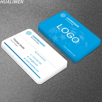 100 шт. Дешевая индивидуальная полноцветная двусторонняя визитная карточка для печати 300 гсм Бумажная карточка 90*54 мм