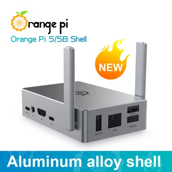 Корпус из алюминиевого сплава Orange Pi Подходит для платы разработки Orange Pi 5 или Orange Pi 5B Металлический корпус