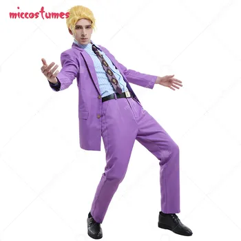 Мужской Фиолетовый костюм, аниме Куртка, костюм для Косплея, Униформа, Наряд