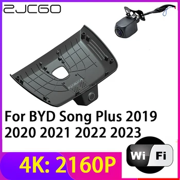 ZJCGO 4K 2160P Видеорегистратор DVR Автомобильная Камера 2 Объектива Рекордер Wifi Ночного Видения для BYD Song Plus 2019 2020 2021 2022 2023