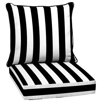 Набор подушек для глубокого сидения Arden Selections 24 x 24, черная полоска Cabana