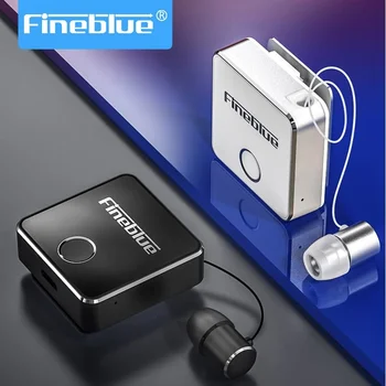 Fineblue F1 pro Bluetooth 5.0 Наушники с зажимным кабелем, выдвижные наушники, беспроводная музыкальная гарнитура, Виброзвонок, микрофон громкой связи