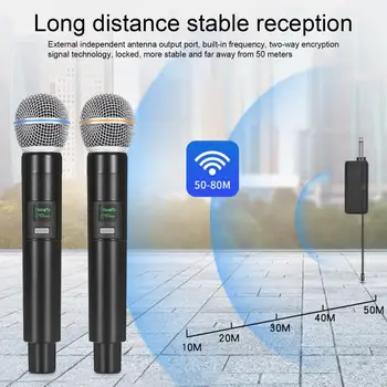 Микротелефон, 1 комплект, практичный звук, светодиодный цифровой дисплей, двойная зарядка, беспроводной микротелефон для дома