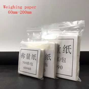 2 упаковки (1000 шт.) Бумага для взвешивания, квадратная гладкая сульфатная бумага, растительный пергамент для лаборатории