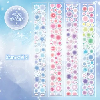 MINKYS New Kawaii Sparkling Love Heart Bubble Toploader Наклейки Журнал DIY Decotative Tape Наклейка Канцелярские Принадлежности