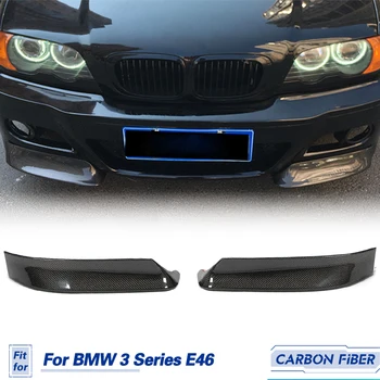 Автомобильный Разветвитель переднего бампера из углеродного волокна для BMW 3 серии E46 M3 2000-2006 Бампер Передние разветвители для губ, Закрылки для спойлера