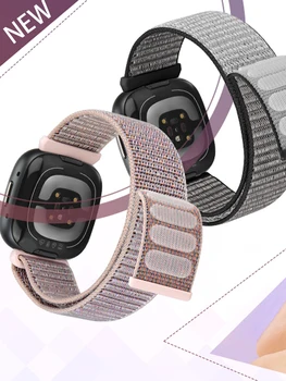 Ремешок для Fitbit Versa 3 и 4 ремешка, аксессуары, нейлоновая петля, замена, Дышащий спортивный ремень, Корреа, браслет, Fitbit Sense 2 ремешка