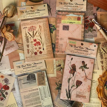 MOHAMM 30 Листов Ретро Креативных Цветочных растений Материал Бумага для Скрапбукинга DIY Декоративный Коллаж Ведение Журнала