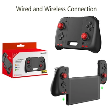 Беспроводной контроллер для Nintendo Switch OLED Программируемый проводной геймпад Joycon с функцией пробуждения Turbo Motion, шестиосевые аксессуары