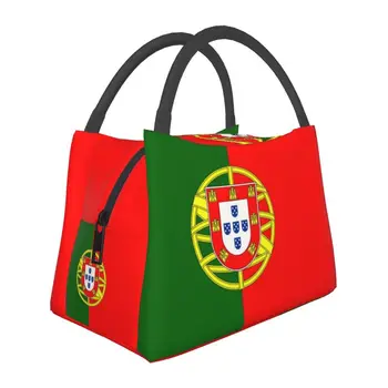 Флаг Португалии, Изолированные сумки для ланча для женщин, Герметичный Португальский Патриотический кулер, Термосумка для ланча, Пляжный Кемпинг, путешествия