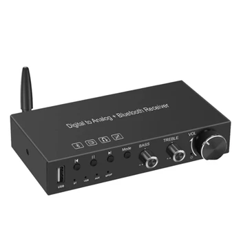 Цифроаналоговый преобразователь USB 192 кГц DAC с усилителем для наушников, встроенный приемник Bluetooth 5,0, музыкальный плеер