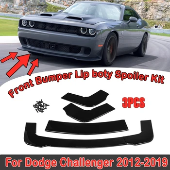 3 шт. Автомобильный Спойлер На Передний бампер, Разветвитель для губ, диффузор для губ Для Dodge Challenger 2012-2019 SXT SRT HELLCAT All