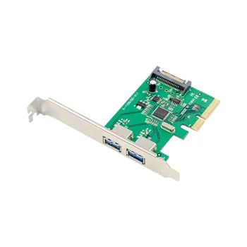 Плата адаптера PCI-E на 2 порта USB 3.1 PCI Express 1x Type-A с 2 портами USB3.0 Конвертер карты AMS1142 Чипсет