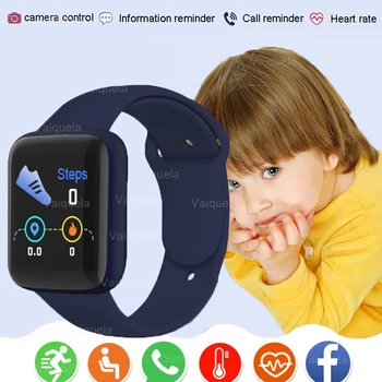 Детские умные цифровые подключаемые часы с напоминанием о звонке, подсчетом шагов, мониторингом сердечного ритма Для детей, Мужские женские часы