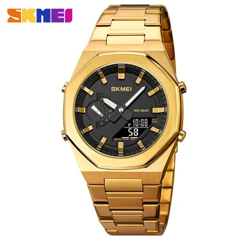 Водонепроницаемые наручные часы SKMEI Light Date Relogio Masculino, мужские Спортивные часы, Модные Повседневные Деловые кварцевые часы