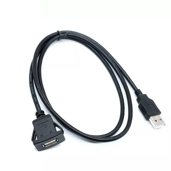 USB Männlichen zu Weiblichen AUX Flush Panel Mount Verlängerung Kabel für Auto Lkw Boot Motorrad Dashboard (Quadratischen Kopf