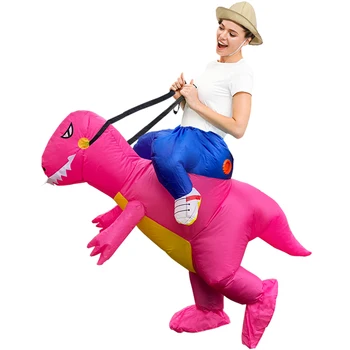 Детский надувной костюм динозавра для взрослых, Маскарадный костюм Тираннозавра, костюм Аниме на Хэллоуин, Карнавальные костюмы для мальчиков и девочек
