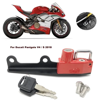 Комплект замков для мотоциклетного шлема с 2 ключами для Ducati Panigale V4/S 2018, Замок для мотоциклетного шлема, Аксессуары для мотоциклов