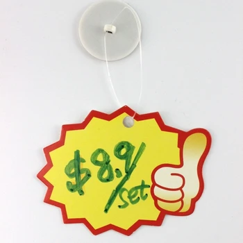 Пластиковый Бумажный Плакат с надписью Pop Price, держатель для плакатов, Наклейки как на диск диаметром 2 см, так и на защелкивающийся проволочный дисплей В розничном магазине 100 комплектов