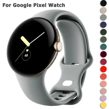 Ремешок для Google Pixel Watch Sport, мягкий силиконовый ремешок с двойной пряжкой для Pixel Watch, активный браслет, Сменные ремешки для часов