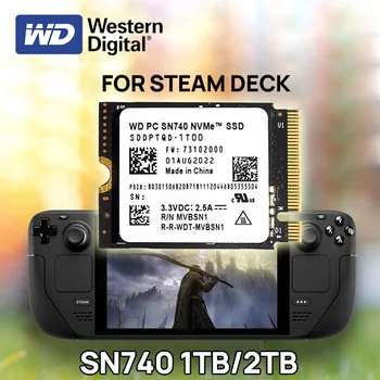 Western Digital WD SN740 1 ТБ 2 ТБ NVMe PCIe 4,0 2230 M.2 SSD для Steam Deck Rog Ally GPD Surface Ноутбук Планшетный Мини ПК Компьютер