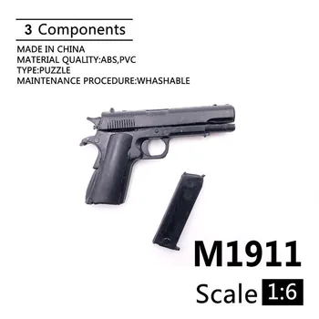 1/6 Масштаб 4D Тип M1911 A1 Черная Модель Пистолета Солдат Аксессуар Оружие Приложение Пистолет Простая Модель для 12 