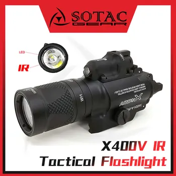 SOTAC Weapon X400V ИК Лазерный комбинированный охотничий фонарик светодиодный, подходит для 20 мм винтовки Пикатинни, тактический фонарь