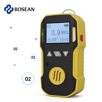Bosean Портативный промышленный детектор кислородного газа анализатор утечки газа O2 три сигнализации для безопасности домашней кухни